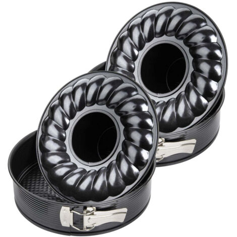 Ensemble de 2 Moules à manqué et savarin double fond 28 cm Zenker Black Metallic