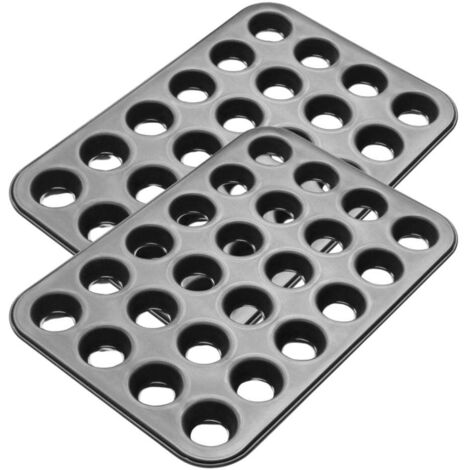 Ensemble de 2 Moules à muffins de 24 empreintes 38 x 16 cm Zenker Black Metallic