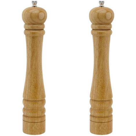 Ensemble de 2 Moulins à poivre manuel couleur bois 32 cm FM Professional Divers