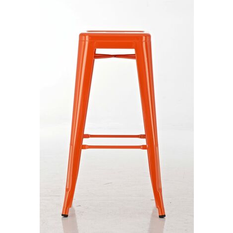 Ensemble de 2 pcs de selles dans un style industriel en métal sans couleurs arrière Couleur : Orange