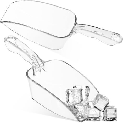 Ensemble de 2 pelles à glace et pelles alimentaires en plastique à fond plat