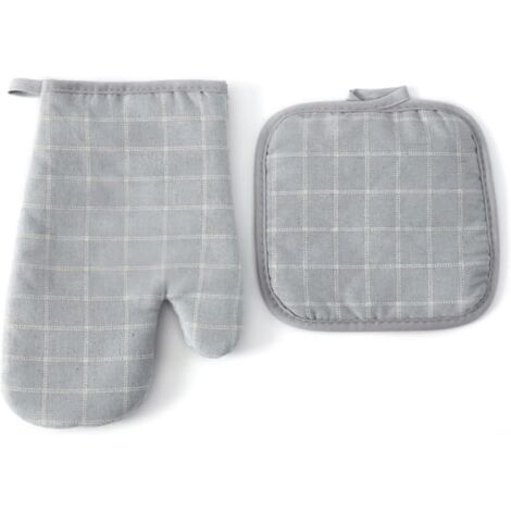 Ensemble de 2 pièces : dessous de plat chauffants, gants de cuisine pour micro-ondes, pour la cuisson et le barbecue en famille