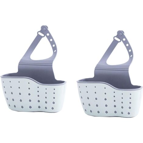 Ensemble de 2 pièces pour évier : étagère, porte-éponge, panier suspendu pour égouttoir, rangement de cuisine, étagère d'égouttage, autres solutions de rangement.