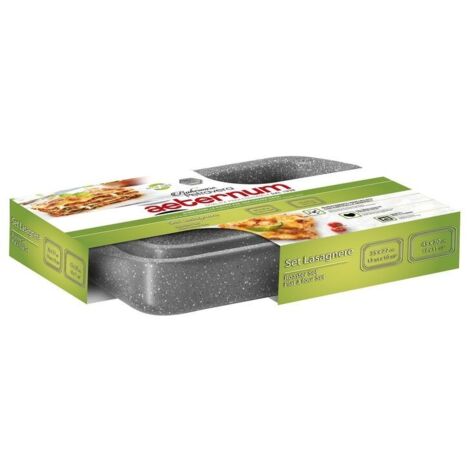 Ensemble de 2 plaques à lasagnes 35×27 cm + 45×30 cm Petravera Plus – Aeternum