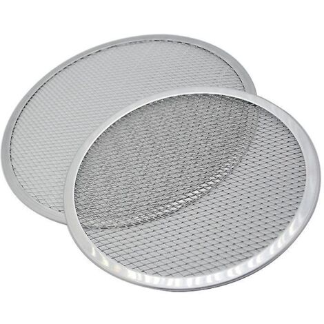 Ensemble de 2 plaques à pizza rondes en aluminium - 20 et 25 cm - Outils de cuisson et de grillade