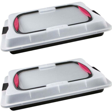 Ensemble de 2 Plaques de cuisson 42 x 29 cm avec couvercle Zenker Special To Go