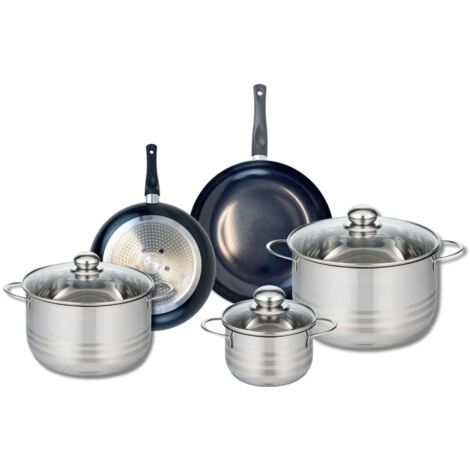 Ensemble de 2 Poêles de cuisson 20 et 24 cm et 3 faitouts 14, 20 et 24 cm Elo Prima Brillant