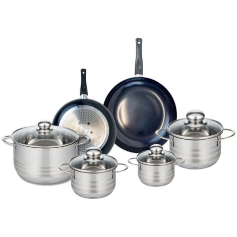 Ensemble de 2 Poêles de cuisson 20 et 24 cm et 4 faitouts 12, 14, 16 et 20 cm Elo Prima Brillant