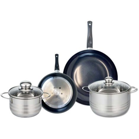 Ensemble de 2 Poêles de cuisson 20 et 28 cm et 2 faitouts 16 et 20 cm Elo Prima Brillant