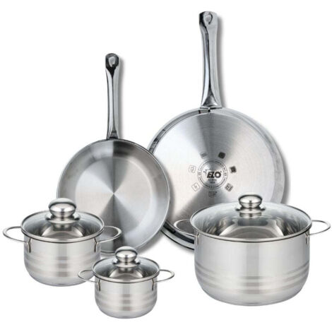 Ensemble de 2 Poêles de cuisson 24 et 28 cm et 3 faitouts 12, 14 et 20 cm Elo Profi Brillant