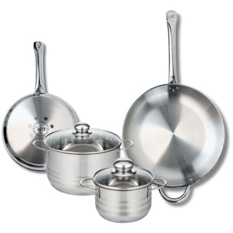 Ensemble de 2 Poêles de cuisson 24 et 32 cm et 2 faitouts 16 et 20 cm Elo Profi Brillant