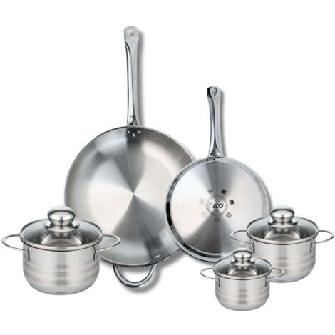 Ensemble de 2 Poêles de cuisson 24 et 32 cm et 3 faitouts 12, 14 et 16 cm Elo Profi Brillant