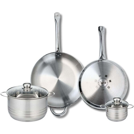 Ensemble de 2 Poêles de cuisson 28 et 32 cm et 2 faitouts 12 et 20 cm Elo Profi Brillant
