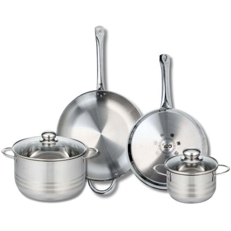 Ensemble de 2 Poêles de cuisson 28 et 32 cm et 2 faitouts 16 et 24 cm Elo Profi Brillant