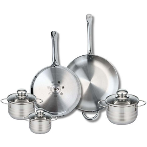 Ensemble de 2 Poêles de cuisson 28 et 32 cm et 3 faitouts 12, 14 et 16 cm Elo Profi Brillant