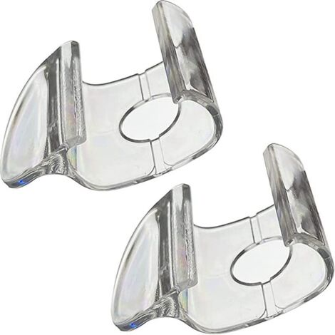 Ensemble de 2 poignées cintrées transparentes, stores rideaux tiroirs accessoires
