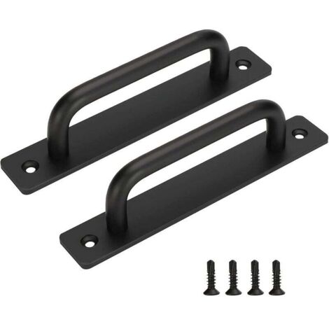 Ensemble de 2 poignées coulissantes, poignée de porte noire, poignée de meuble de cuisine noir mat – ls78873bk128, poignée de meuble de cuisine centrale noire en alliage d'aluminium