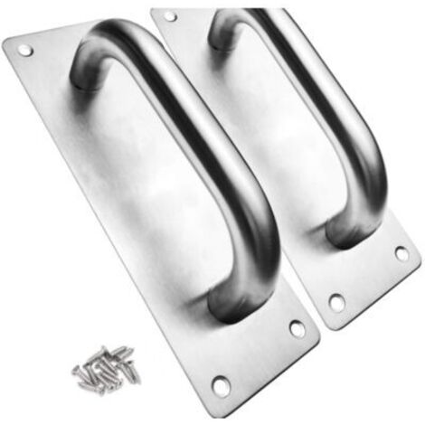 Ensemble de 2 poignées de porte coulissantes en acier inoxydable robustes, pour grange, portes de sécurité et intérieur