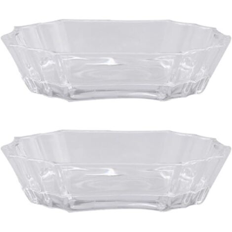 Ensemble de 2 porte-savons vintage en verre gaufré pour salle de bain