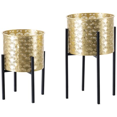 Ensemble de 2 porte-vases Glissy -A- cm Ø 21 x 38 - 19 x 28