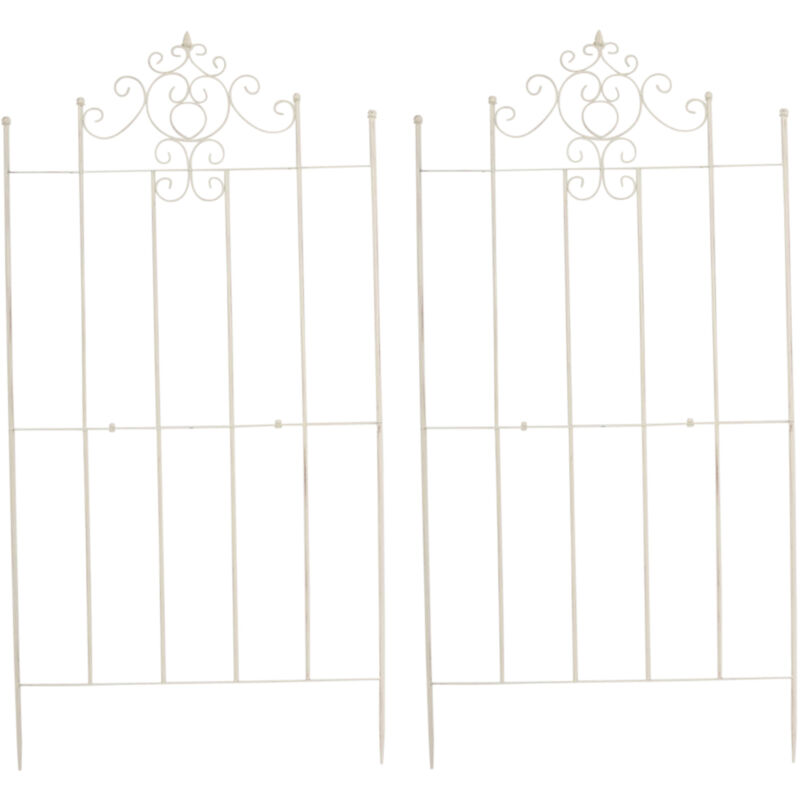 Jeu de 2 treillages Paula 170 x 86 cm Crème antique