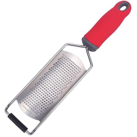 Ensemble de 2 râpes de cuisine - Râpe à fromage grossière et zesteur de citron fin - Râpe sans effort les types d'aliments et nettoie Easy Red