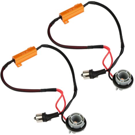Ensemble de 2 résistances de charge pour feux clignotants LED avec faisceau de câblage