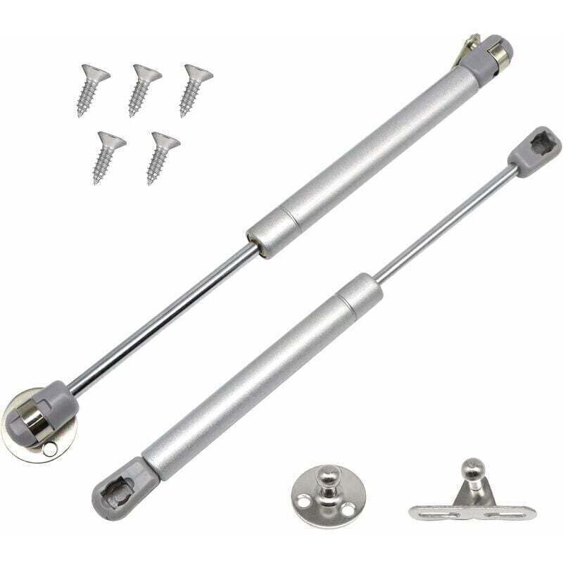 Ensemble de 2 ressorts à gaz, amortisseurs à gaz pour meubles 60 N/6 kg, charnières à fermeture douce, vérins hydrauliques pour meubles de cuisine
