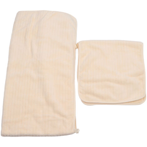 Ensemble de 2 Serviettes en Velours de Corail Doux, Absorbant Rapide et Léger pour Salle de Bain