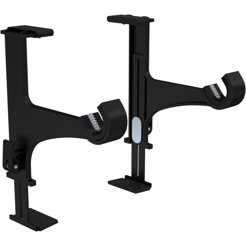 Cessot - Ensemble de 2 Supports de Tringle à Rideaux Sans Perçage - Fixation sur Coffre de Volet Roulant Hauteur 14 à 24cm - pour Tringle à Rideaux