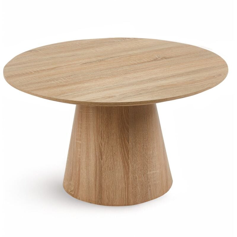 Cotecosy - Ensemble de 2 tables basses rondes Callie Chêne clair