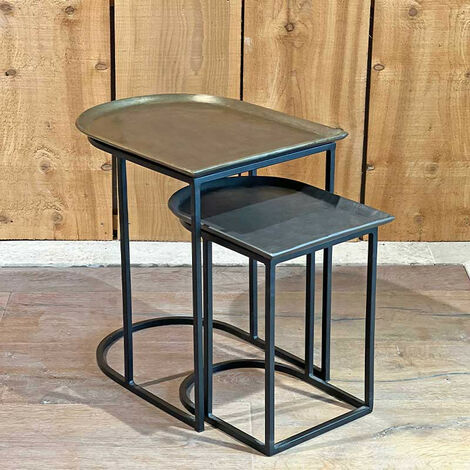 Ensemble de 2 tables d'appoint 46x36x50cm