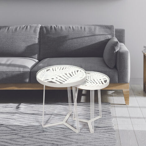 Ensemble de 2 tables gigognes avec plateau ajouré