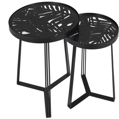 Ensemble de 2 tables gigognes avec plateau ajouré