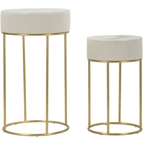Ensemble de 2 tables hautes rondes pour mariage, Ø50 x 90 cm - 40 x 70 cm