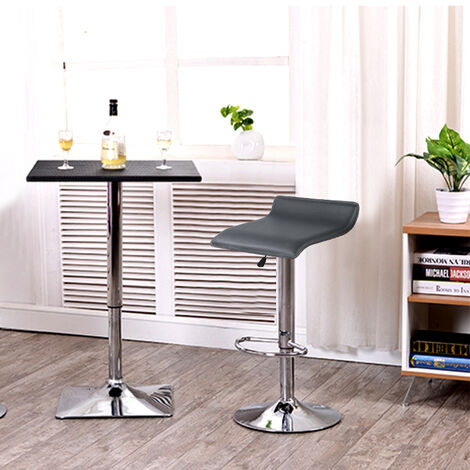 Ensemble de 2 Tabouret en similicuir Haloyo®,avec repose-pieds,siège bien rembourré,hauteur réglable,noir