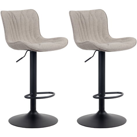 Ensemble de 2 tabourets de bar Linus Tortora, tissu