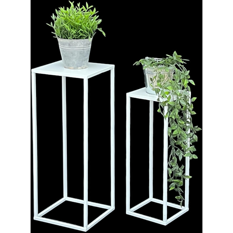 DanDiBo Tabouret de fleur Métal Blanc Angulaire Support de fleur Table d'appoint 96482 Lot de 2 Colonnes de fleurs Moderne Support de plante Tabouret DanDiBo Tabouret de fleur Métal Blanc Angulaire Support de fleur Table d'appoint 96482 Lot de 2 Colonnes de fleurs Moderne Support de plante Tabouret