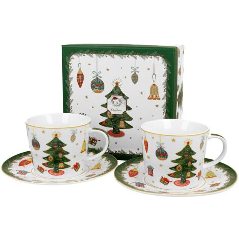 Ensemble de 2 tasses à motif de Noël