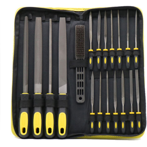 Ensemble de 20 limes en acier, comprenant un kit d'outils de limes métalliques.