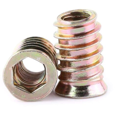 Ensemble de 20 pièces, M10  25mm kit de vis à tête plate creuse hexagonale en carbone galvanisé à filetage complet