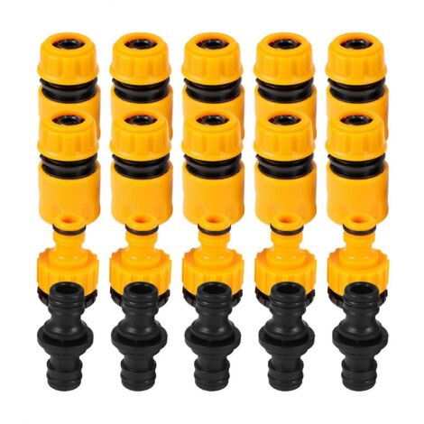 Ensemble de 20 raccords pour tuyau d'arrosage, rallonge double rapide pour tuyau d'arrosage --