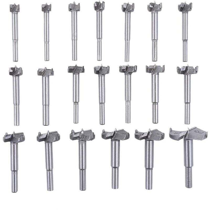 Image of Ensemble De 20 Scies Cloche En Acier Tungstène Pour Bois Tige Ronde 14-50 Mm