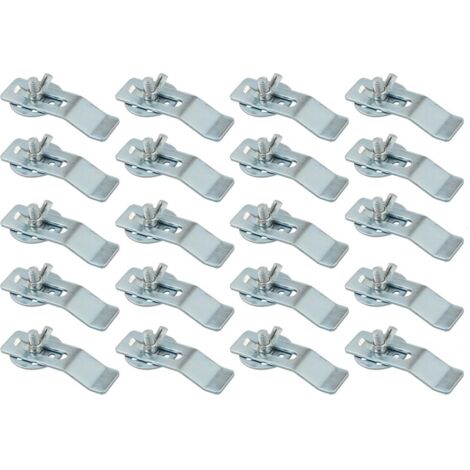 Ensemble de 20 supports de fixation pour évier encastré,fixations robustes pour salle de bain,cuisine, évier de comptoir, argent