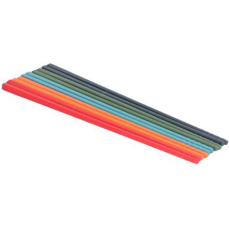 Ensemble de 24 Baguettes Réutilisables en Silicone et Acier Inoxydable Anti-Dérapant pour Cuisine