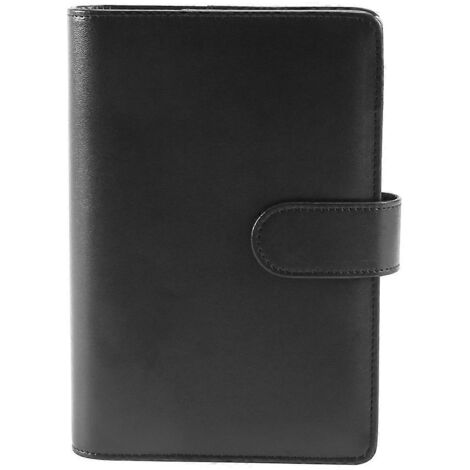 Ensemble de 25 classeurs A6 en cuir PU pour budget, couverture de classeur noire