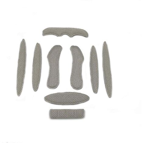 Ensemble de 27 pièces de rembourrage de casque gris ultraléger avec coussinets anti-collision amovibles pour accessoires de casque universels
