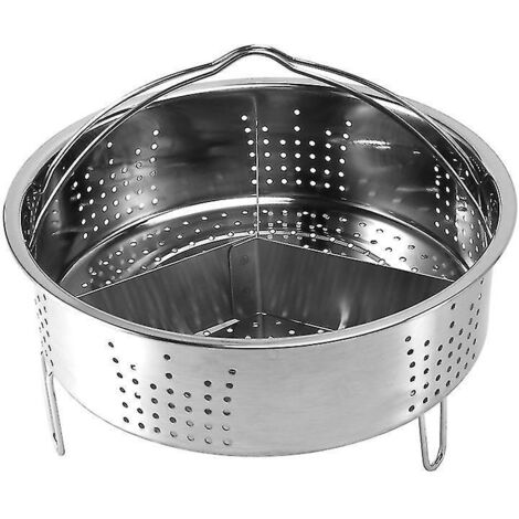 Ensemble de 3 accessoires pour autocuiseur : panier en acier inoxydable avec grille à œufs vapeur et séparateur pour la cuisine.