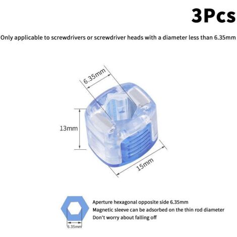 Ensemble de 3 aimants puissants universels pour foret hexagonal 1/4"-AquaForge