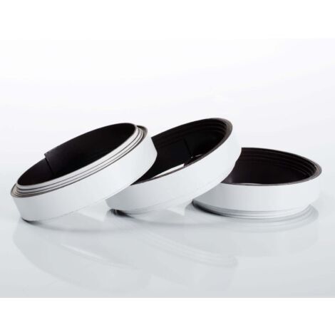 Ensemble de 3 Bandes magnétiques 10 mm, longueur 100 cm Blanc